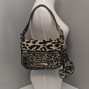 Juicy Couture Black and Tan Leopard Shoulder Bag